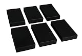 Rayher Cajas de cerillas para manualidades, negro, grandes, 11x6,5x2 cm, 6 ud., 67368576