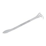 Dekaim Rastrillo de jardinería, 24CM Acero Inoxidable 3 Dientes Plantas Rastrillo de Maceta Cultivador de jardinería Herramientas de Agricultura