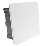 BeMatik - Caja empotrada de registro cuadrada 100x100x48mm para paredes huecas (AE055), Negro