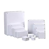 Caja de conexiones de ABS para proyectos eléctricos y bricolaje, resistente al agua, a prueba de polvo IP55, para exteriores (100 x 100 x 70 mm)