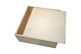 Caja de madera con tapa deslizante, caja de placer para tartas, caja de regalo para rellenar.
