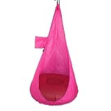 Easy-topbuy Silla Hamaca Colgante para Niños, Silla De Columpio con Cojines para Interior/Exterior, Patio, Terraza, Patio, Jardín, Bar