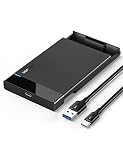 UGREEN Carcasa Disco Duro Externo 2,5' Caja Disco Duro 2.5' USB 3.0 con UASP, Caja Externa USB C, Carcasa SSD HDD SATA III de 7mm 9,5mm Compatible con Xbox X/S PS4 PC, con Cable USB C a USB 3.0