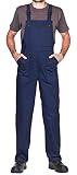 Pantalones con Peto de Trabajo para Hombre, Made in EU, Mono de Trabajo, Azur, Blanco, Rojo, Verde, Negro