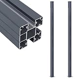 vidaXL 2x Postes de Valla Toldo Vela Carpa Refugio Mástil Palo de Tienda Campaña Camping Exterior Robusto Duradero Aluminio Gris Oscuro 185 cm
