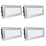 SSC-LUXon Piko-L - Foco led de pared (4 unidades, 230 V, IP65, protección contra el agua, para interior y exterior, 3,5 W, luz blanca neutra, 230 V)
