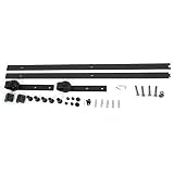 Kit de Riel para Puerta Corrediza, Guia Puertas Corredera Granero, Riel Deslizante, Conjunto de Herrajes para Puerta de Madera Corrediza de Granero Riel Deslizante de Acero Sistema de Riel
