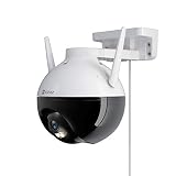 EZVIZ WiFi Cámara Bala de Vigilancia Exterior 1080p PTZ, IP Pan&Tilt Cámara de Seguridad con Visión Nocturna Colorida, IA Integrada con Defensa Activa Luz Estroboscópica, Compatible con Alexa, C8C