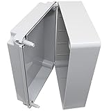 Caja de conexiones, 300 x 220 x 120 mm, carcasa impermeable adaptable IP56 PVC exterior con tornillos