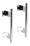 Gedotec muebles tiradores barra corredera puertas correderas plegables - H10011 | puerta plegable redondo | Tirador corredera, acero cromado, pulido manijas gabinete de diseño gabinete - 2 piezas