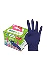 Bayeco - Guantes un solo uso - Nitrilo - Color Azul Claro - Ambidiestros - Dedos texturizados para mejor agarre - Aptos para alérgicos al látex - Pack dispensador de 30 unidades - Talla S
