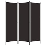 pedkit Biombo Divisor Biombos de Dormitorio Privacidad de jardín y Pantallas Protectoras Toldos para Patio de 3 Paneles marrón 150x180 cm