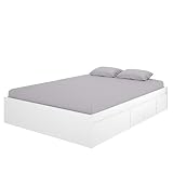 HABITMOBEL Cama para colchones de 150x190 con 4 cajones en la Parte Inferior para el Almacenamiento