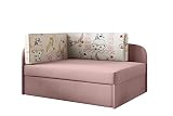 Sofá esquinero BAFI con función de dormir, cama para niños y jóvenes, izquierda/derecha, diferentes patrones (derecha, color 04)