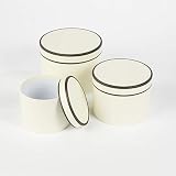 Round Couture Range - Juego de 3 cajas para sombreros de flores, color crema