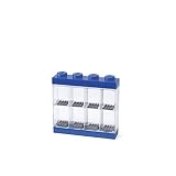 Room Copenhagen- Lego-Caja de almacenaje para Minifiguras con diseño de ladrillo 8, Color Azul 40650005