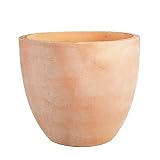 SMPLY. | Macetero Decorativo Redondo para Plantas | 40 x 33 cm | Válido para Exteriores e Interiores | Ideal para Terrazas y Jardines | De Terracota | Absorbe el Exceso de Humedad