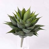 artplants.de Agave de plástico ALITTA, en Vara de fijación, Verde, 20cm, Ø25cm - Pitera Artificial - Pita sintética