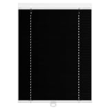 Persianas venecianas inalámbricas, personalizadas, 25 mm de aluminio, cortina horizontal, transparente o control de luz de privacidad, cortinas de día y noche, 140 W x 160 H, color negro