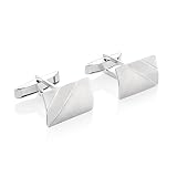 STERLL Gemelos de camisa de plata 925 con caja de joyas, ideal como regalo de hombre