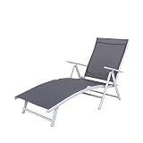 Chicreat - Tumbona Korfu Basic, 147 x 63.5 x 87 cm, Gris/Plateado