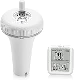 Inkbird IBS-P02R Termómetros para Piscinas con Transmisor Inalámbrico+Receptor Monitor de Temperatura y Humedad, Termómetro Flotante para Piscinas Interior y Exterior, Acuario, Spa y Jacuzzis