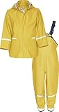Playshoes Rain-Set Basic Chaqueta para Lluvia, Amarillo (Yellow 12), 98 cm Unisex Niños