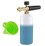 Snow Foam Lance Lanza de Espuma para Nieve, 1L Botella Cañón de Espuma con Boquilla Ajustable, Dispensador de Jabón Compatible con Karcher K Serie K2 K3 K4 K5 K6 K7 de Lavadora a Presión