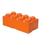 Room Copenhagen Ladrillo de almacenamiento de 8 espigas de LEGO, caja de almacenaje apilable, 12 l, Naranja, color, one size 40041760