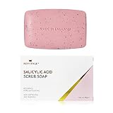 Jabón exfoliante con ácido salicílico poro exfoliante, lucha contra el acné, piel suavizante, antimanchas, elimina las verrugas