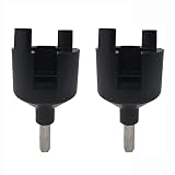 Cukol 2 Piezas Aisladores Pastor Electrico Portabrocas de Taladro, Hace Que el Tornillo Aislante Sea Más Rápido y Fácil de Instalar Sin Atornillar a Mano（Negro）