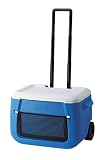 Coleman Cool Box 50 Cuartos de galón Poly-Lite de Malla con Ruedas, Capacidad de 47 litros, Caja de Hielo Grande de Alto Rendimiento con Ruedas, Caja de Hielo para Bebidas