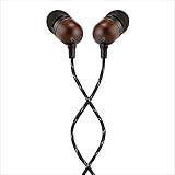 Marley Smile Jamaica Auriculares Intraureales con Cable, Micrófono Integrado, Controladores de 9,2 mm con Aislamiento de Ruido, 2 Siliconas de Distintos Tamaños, Anti Nudos, Sustentables – Negro