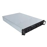 UNYKAch Chasis Servidor Caja Rack Hot Swap 2U/8 Bahías, Compatibles con Discos de 3,5″ o 2,5″, USB 2.0 x 1 USB 3.0 x 1, 4 Ventiladores de 80 mm Doble Bola Incluidos