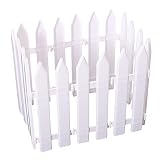 Valla de Navidad blanca, 20 unidades, plástico blanco, antiUV, árbol de Navidad, valla decorativa para boda, fiesta de jardín de hadas 30*11.5cm As Picture Show