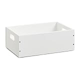 Zeller 13350 Caja, apilable, MDF, Blanco