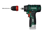 Taladro inalámbrico Parkside PBSA 12 X12V, bloqueo del eje, LED, en estuche (sin cargador y batería)