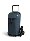 Gimi Tris Urban - Carro de la compra con 6 ruedas, bolsa impermeable 100% poliéster, capacidad 52L, 44,1 x 50,7 x 95,6 cm, color gris