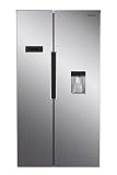 Candy CHSBSO 6174XWD, Frigorífico Side by Side, 90CM, Almacenamiento XXL, Motor Inverter, Total No Frost, Dispensador Agua, Control Externo Digital, LED, Altura Ajustable, Ruedas, 39DB, Clase E, Inox
