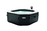Intex Whirlpool Pure SPA Octagon Bubble - Sistema de Agua Salada y Chorro de Agua Salada, Color Negro