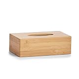 Zeller 25305 Caja para Toallitas Faciales, Madera, Marrón, 27.5x15.5x8.5 cm