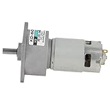 DC 12/24V 35W Motor de Engranaje Reductor de Velocidad Micro Ajustable CW/CCW Mini Caja de Engranajes de Reducción de Velocidad de Alto Torque(12V 10RPM)