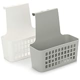 com-four 2X Cesta Colgante para la Puerta, Caja de Almacenamiento Robusta de Plástico, Organizador Robusto y Ligero para Cocina, Baño y Armario