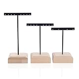 De madera maciza de hierro forjado estante de la joyería del pendiente del estante Mujer Hogar pendientes de almacenamiento en rack de joyería pendientes colgantes del estante del estante de exhibició