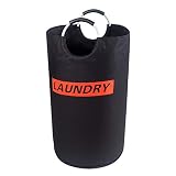 Lifewit Cesto de Ropa Extra Grande Cesto de Ropa Plegable Cesto de Lavado Plegable de Tela Oxford Duradera, Negro