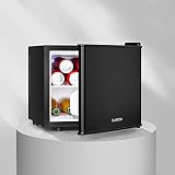 Klarstein Nevera Pequeña, Mini Nevera para Habitación con Potencia 50 W y Temperatura de 5-15 °C, Neveras Pequeñas de Bajo Consumo 17 l, 1 Estante Extraíble, Frigorífico Pequeño con Luz LED, Negro
