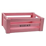 Caja de Madera Vintage Color Rosa -11 x 30 x 20.5 cm