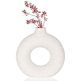 Jarrón para Pampas Grass, Jarrón Beige, Jarrón de Cerámica, Decoración de Jarrón Moderno, Jarrón Hecho a Mano, Decoración Minimalista, Juego de Jarrones para la Decoración del Hogar de la Oficina