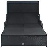 Tumbona para Tomar el Sol, 2 Asientos Tumbona para el Sol Ahorro de Mano de Obra Resistente a la Intemperie para Patio Al Aire Libre