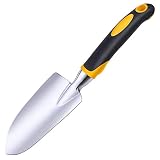 Pala de mano de paleta de jardín Pala de acero inoxidable para plantar trasplante de deshierbe en movimiento (suave)